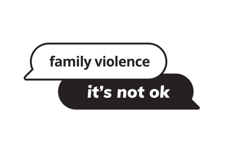 Family violence is not okay logo