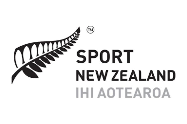 Sport NZ logo with black and white fern