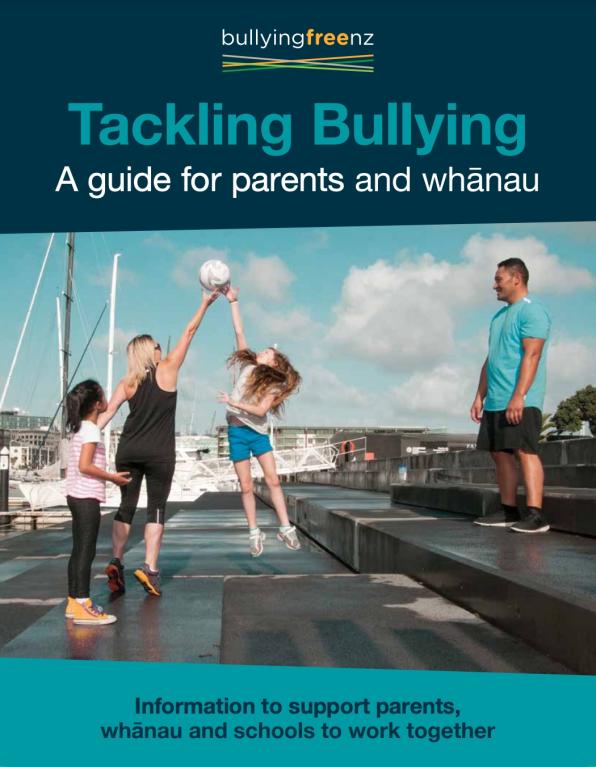 cover of the tackinling bullying guide for parents and whānau