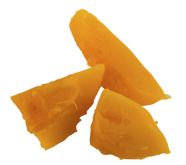 Pieces of soft cooked pumpkin