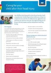 Image of ACC resource - Caring for your child after their head injury