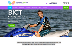 Brain Injured Children Trust (BICT) website screenshot