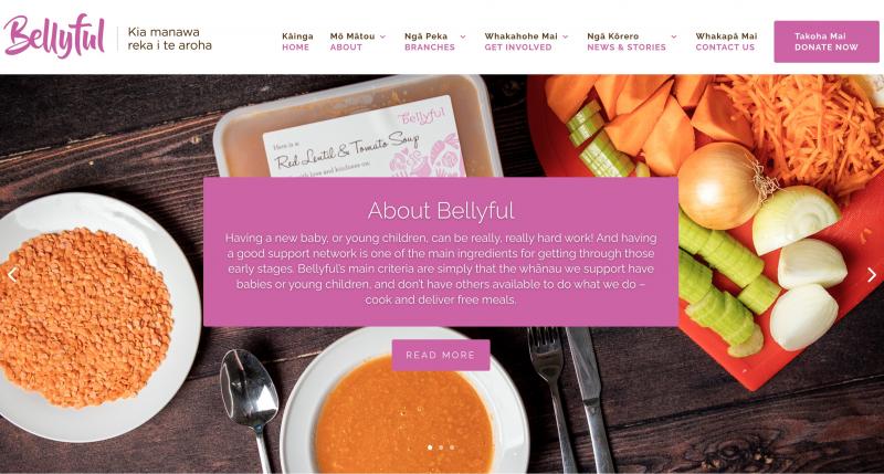 screenshot of Bellyful website