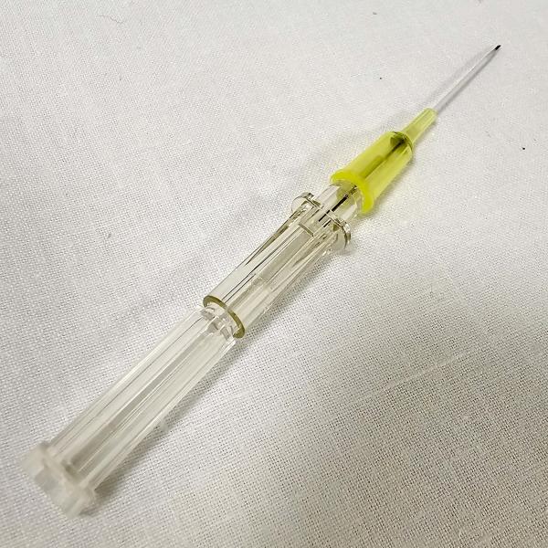 Photo of a cannula with a needle and inserter
