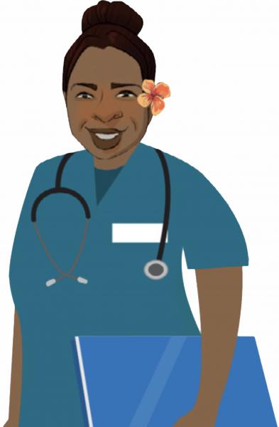 Illustration. of a female doctor