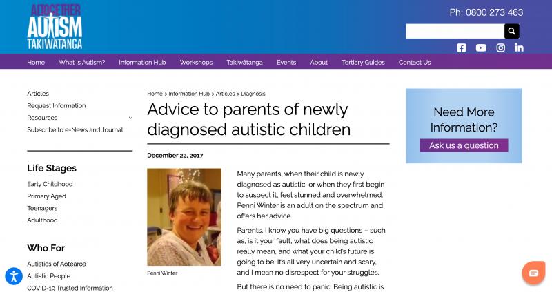Altogether Autism website screenshot