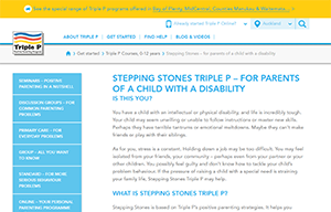 Stepping Stones Triple P website screenshot