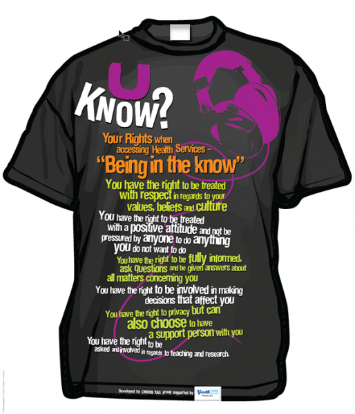 T shirt - your rights when accessing health services