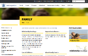 Family justice website