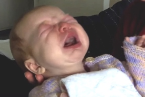 A baby with whooping cough