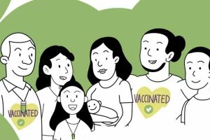 animation of proud family after getting vaccinated 